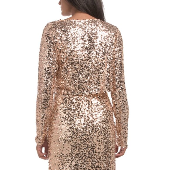 HAVER + BLAIR Champagne Milano Sequin Top - Picture 2 of 2